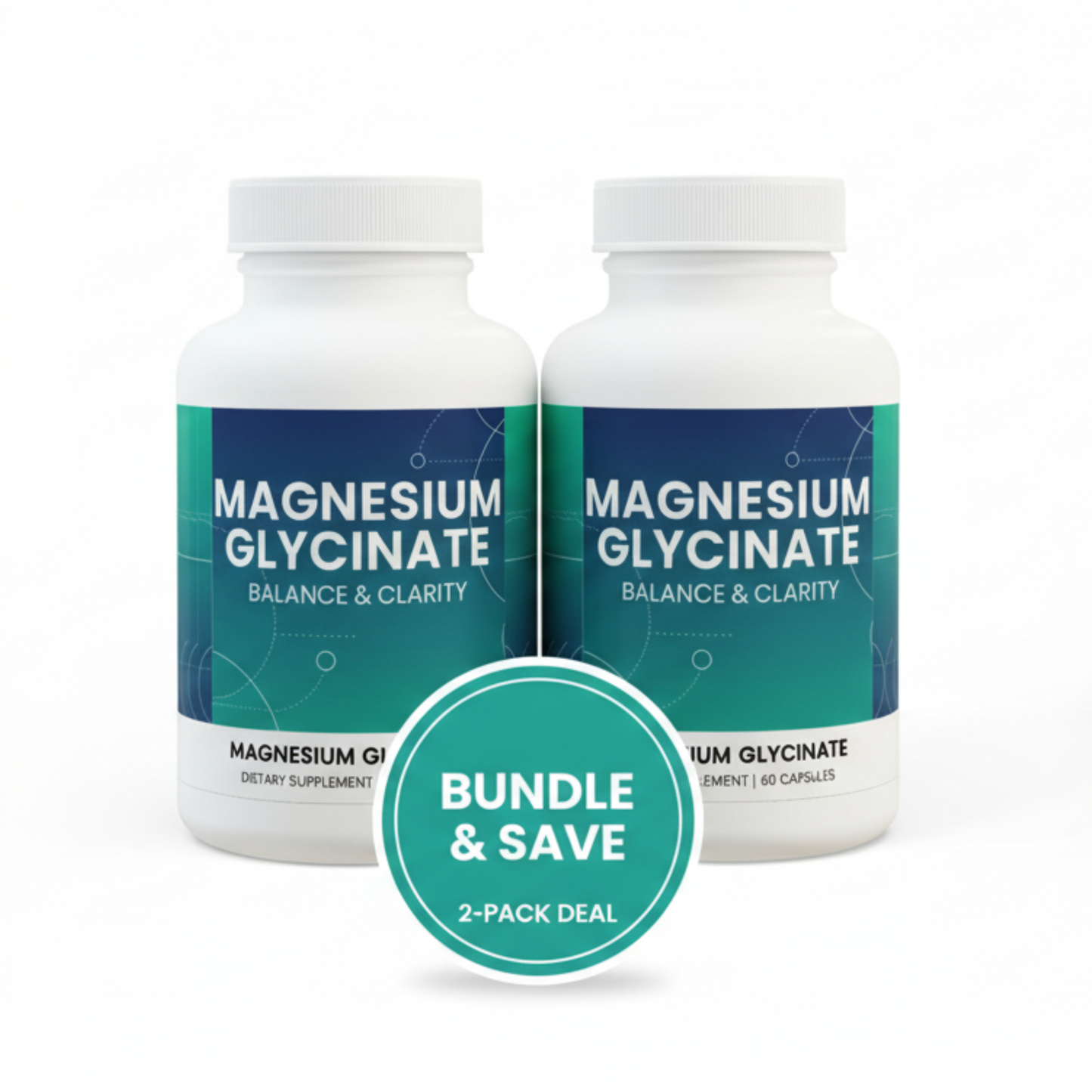 2-Pack Bundle Magnesium Glycinate Supplement